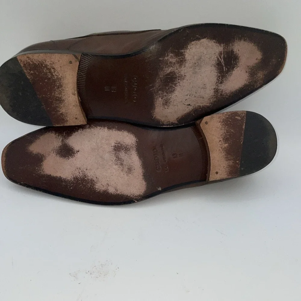 Mercanti Fiorentini Oxfords Apron Toe Shoes US 13 Brown‎ Leather ITALY